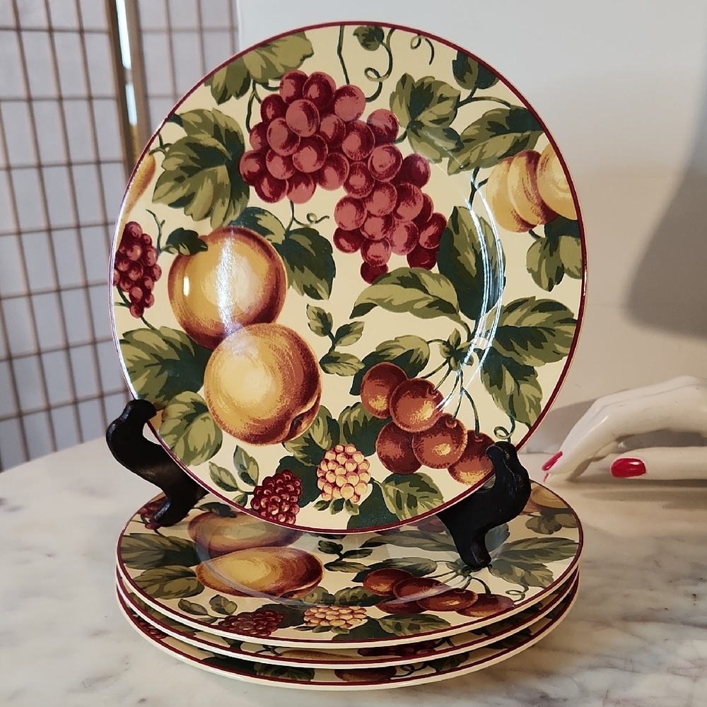 Vintage | Waverly Fruit & Garden Salad Plate 8 1/4" Set of 4